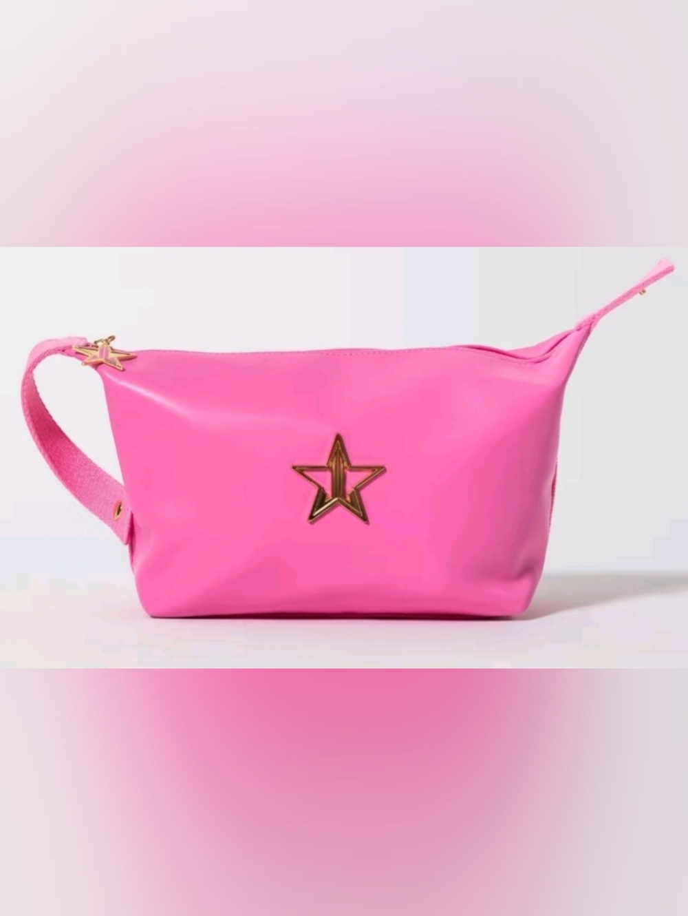 Pink Star Zip Cosmetic Pouch
